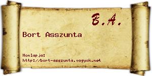 Bort Asszunta névjegykártya